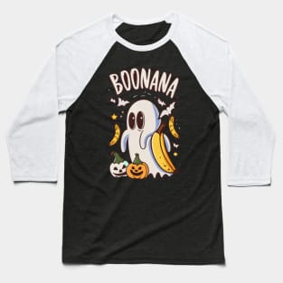 Boonana Cute Ghost Banana Halloween Men Women Kids Baseball T-Shirt